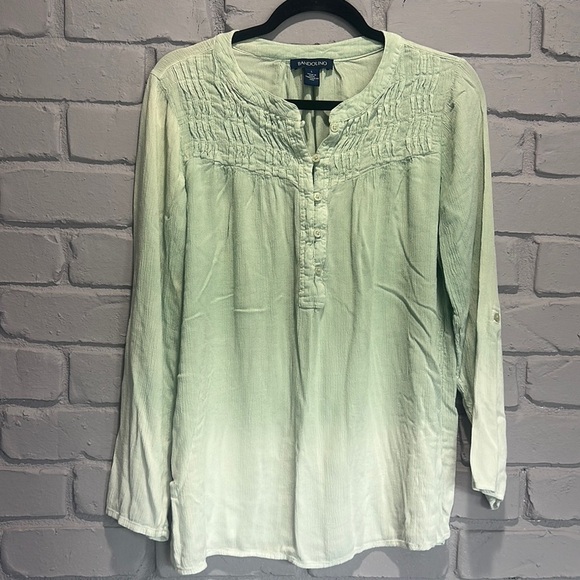 NWOT Bandolino Women's Light Green Blouse size L - Picture 4 of 4